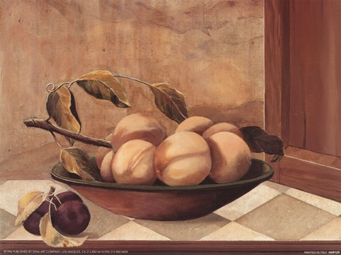 Framed Tuscan Fruit Bowl II Print