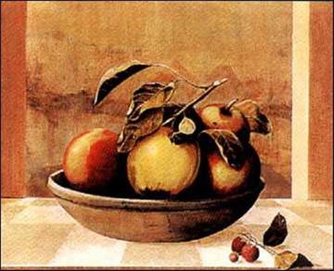 Framed Tuscan Fruit Bowl I Print