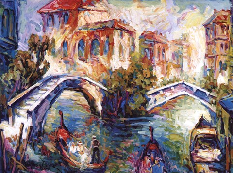 Framed Venice Canal Print