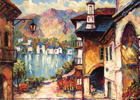 Framed Seaside Promenade Print