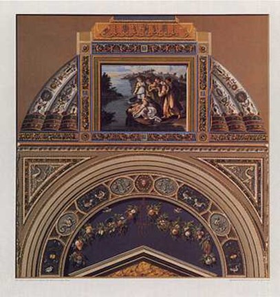 Framed Ceilings in the Vatican-2 of 2 Print