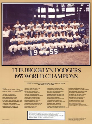 Framed Brooklyn Dodgers, 1955 Print