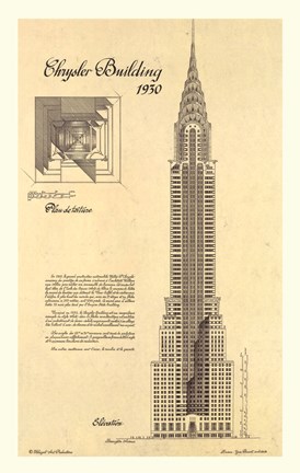 Framed Chrysler Building Print