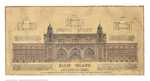 Framed Ellis Island Print