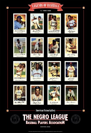 Framed Negro League Baseball Legends Print