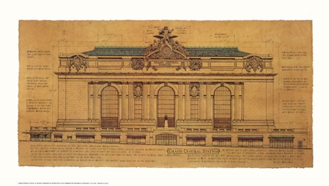Framed Grand Central Station (Facade) Print