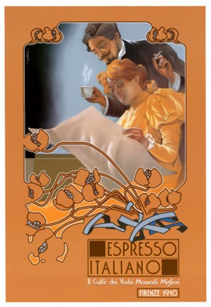 Framed Espresso Italiano Print