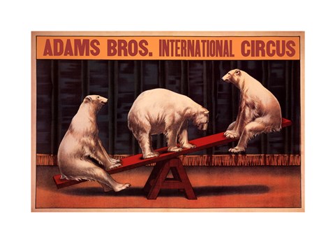 Framed Adams Bros Int&#39;l Circus Print