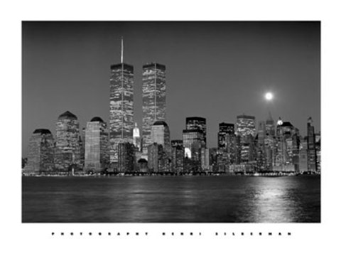 Framed Moon Over Manhattan Print