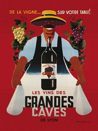Framed Les Vins des Grandes Caves Print