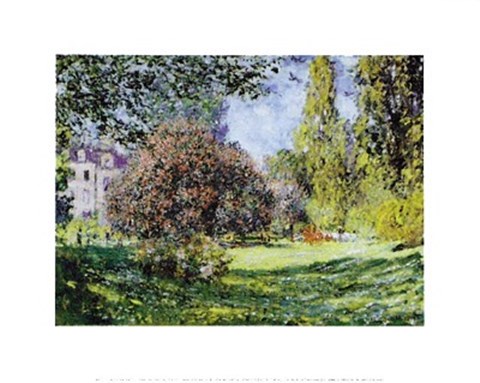 Framed Le Parc Monceau Print