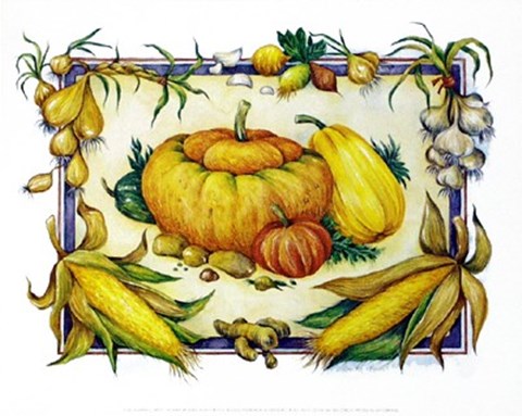 Framed Pumpkins Print