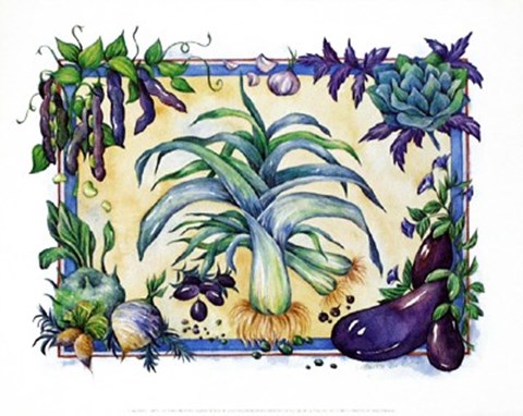 Framed Leeks Print