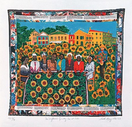 Framed Sunflower's Quilting Bee at Arles Print