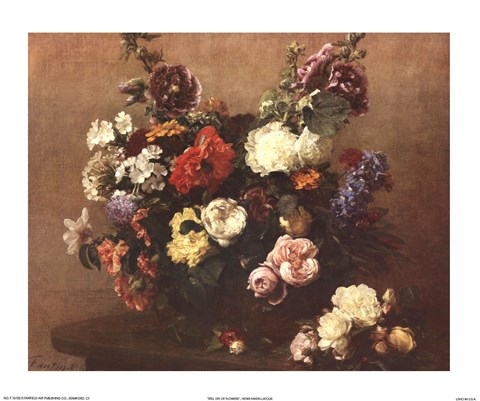 Framed Still Life of Flowers Print