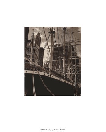 Framed South Street Seaport Print