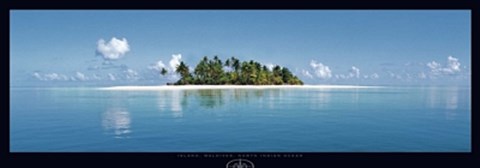 Framed Island, Maldives, North Indian Ocean Print