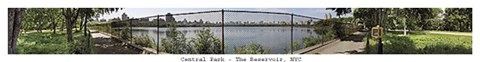 Framed Central Park - The Reservoir, NYC Print