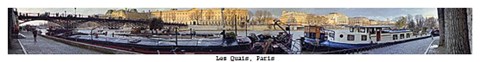 Framed Les Quais, Paris Print
