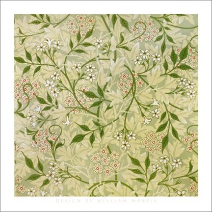 Framed Jasmine Wallpaper Design Print