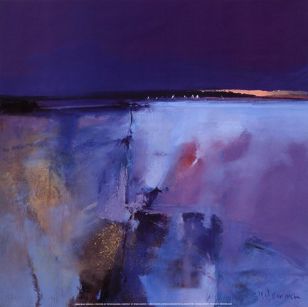 Framed Blue Horizon - square Print