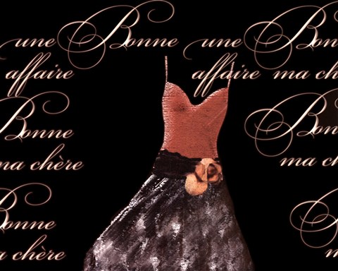 Framed Robe de Soiree de Chocolat Print