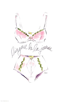 Framed Lingerie de la Journee Print