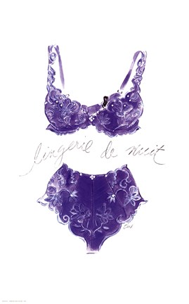 Framed Lingerie de Nuit Print