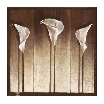 Framed Three Calla Lilies Print