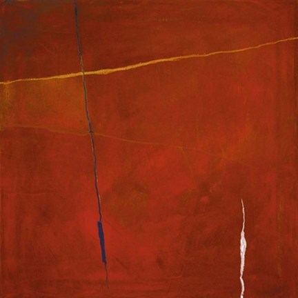 Framed Abstract in Red Print