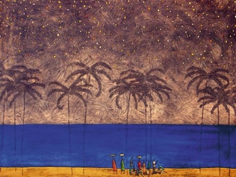 Framed By the Beach Print