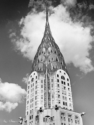 Framed Top of Chrysler Building Print