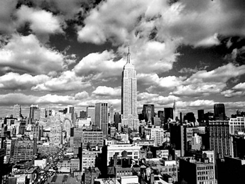 Framed Sky Over Manhattan Print