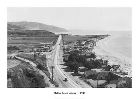 Framed Malibu Beach Colony, 1944 Print