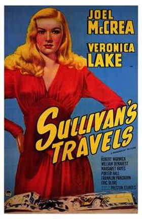 Framed Sullivan&#39;s Travels - red dress Print