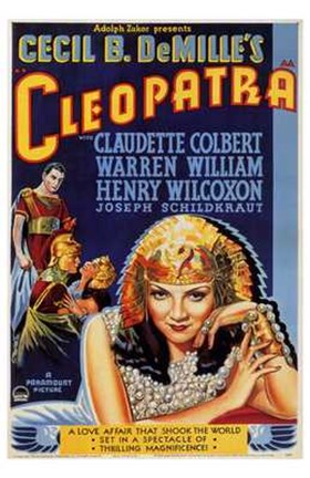 Framed Cleopatra Cecil B. DeMille Print