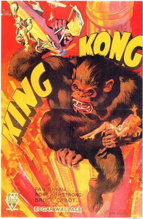 Framed King Kong Smashing Print
