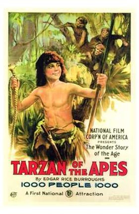 Framed Tarzan of the Apes, c.1917 - style A Print
