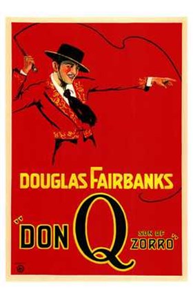 Framed Don Q Son of Zorro Red With Douglas Fairbanks Print