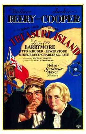 Framed Treasure Island movie poster (characters) Print