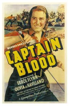 Framed Captain Blood Errol Flynn Print