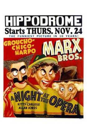 Framed Night At the Opera Hippodrome Print