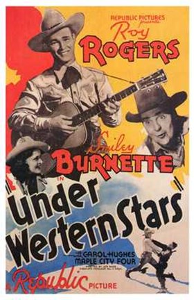 Framed Under Western Stars movie poster Print
