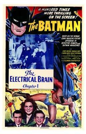 Framed Batman The Electrical Brain Print