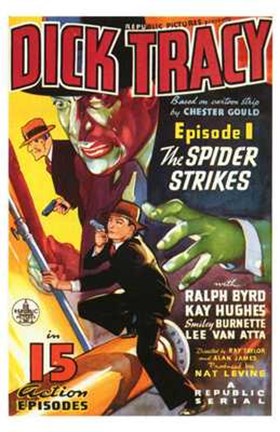 Framed Dick Tracy The Spider Strikes Print
