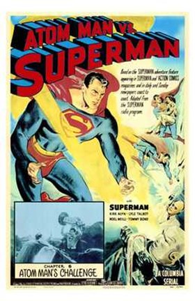 Framed Atom Man Vs Superman Atom Man&#39;s Challenge Print