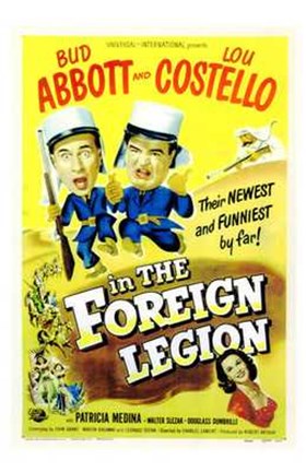 Framed Abbott and Costello in the Foreign Legion, c.1950 Print