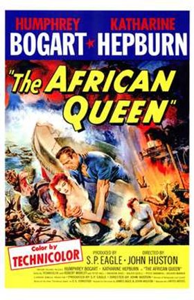 Framed African Queen S.P. Eagle &amp; John Huston Print