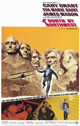 Framed North By Northwest Mount Rushmore Print
