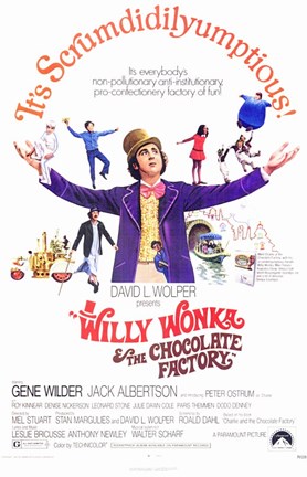 Framed Willy Wonka and the Chocolate Factory - It's Scrumdidilyumptious Print